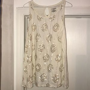 Sequined tank top